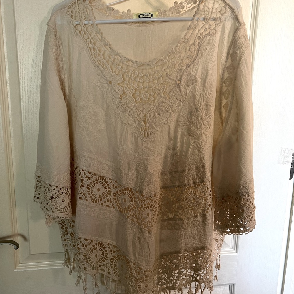 Women blouse, never worn. Large to XL in size. Cotton, lightweight.